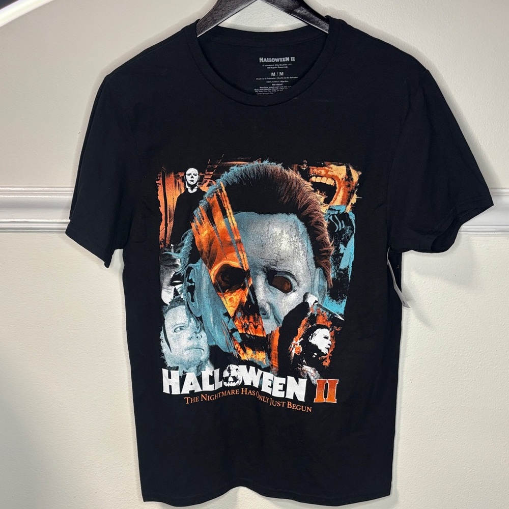 Halloween II Black Graphic Short Sleeve Tee NWT